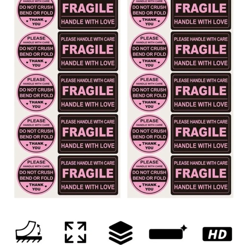 🔹️50 pack Fragile Stickers for shipping ✨️🖤